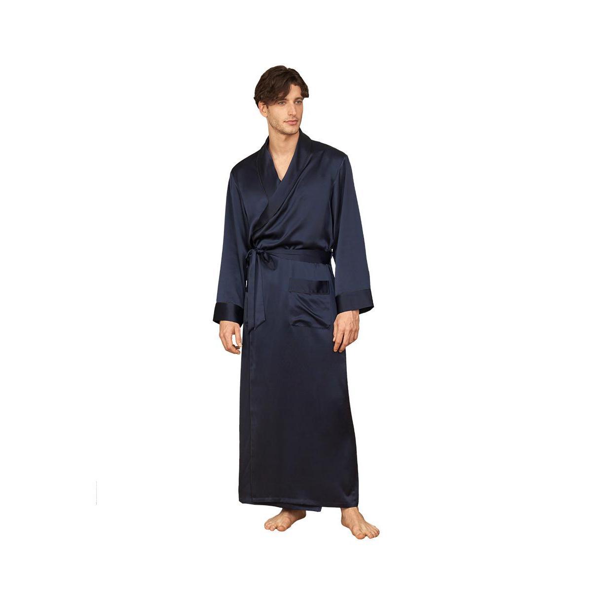 Lilysilk Mens 22 Momme Contra Full Length Silk Robe for Men Product Image