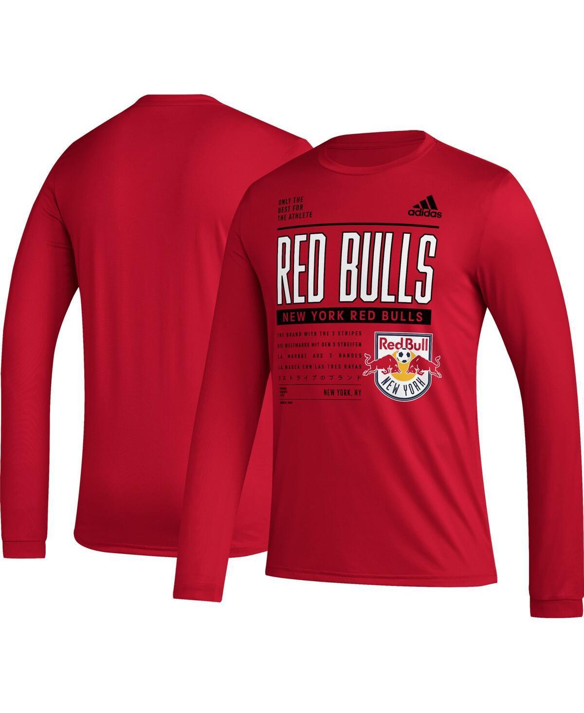 Mens adidas Red New York Red Bulls 2023 Club Dna Long Sleeve Aeroready T-shirt Product Image