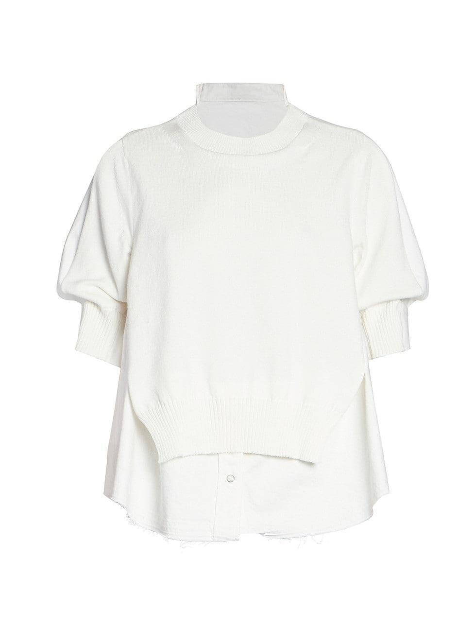 Womens Gathered Sleeve T-Shirt Product Image