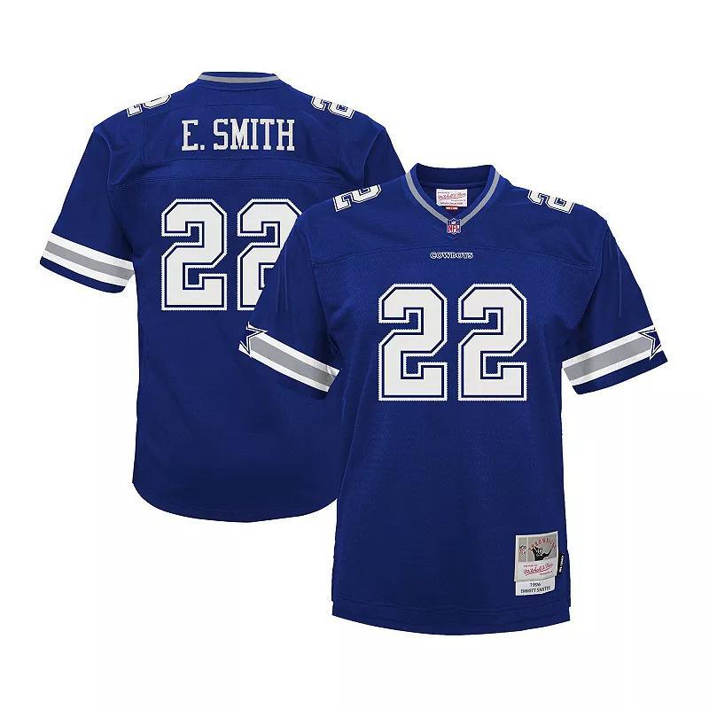 Mens Mitchell & Ness Emmitt Smith Dallas Cowboys Big & Tall 1996 Legacy Retired Player Jersey Blue Product Image