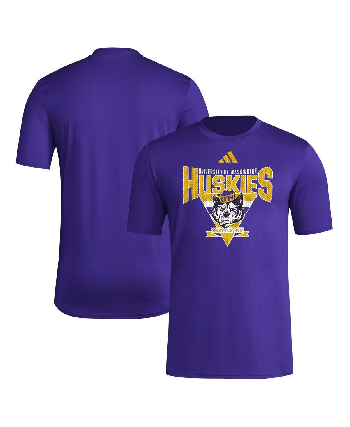 Adidas Mens Purple Washington Huskies 2024 Locker Trilateral Pre-Game T-Shirt Product Image