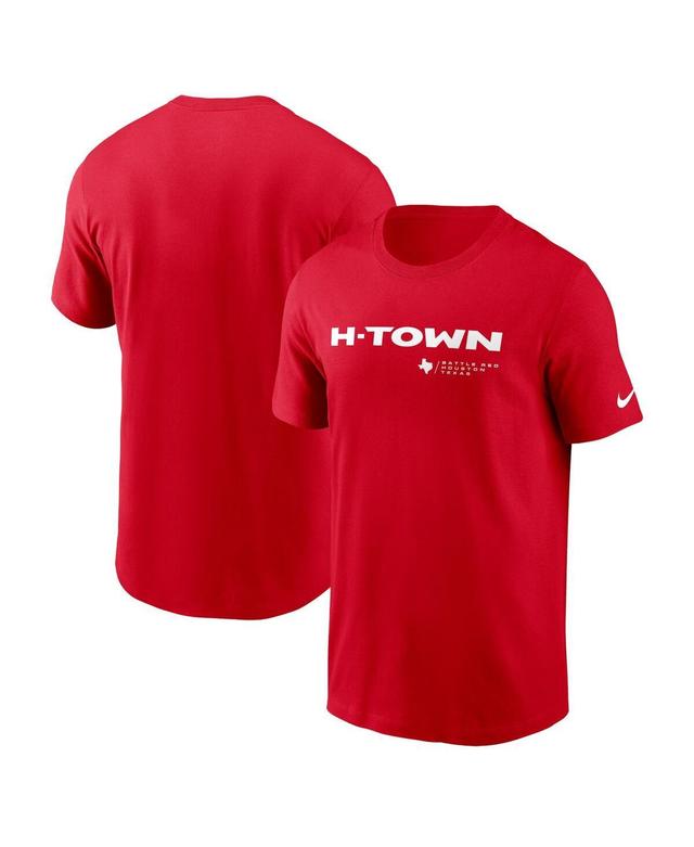 Nike Mens Red Houston Texans H-Town Wordmark T-Shirt Product Image