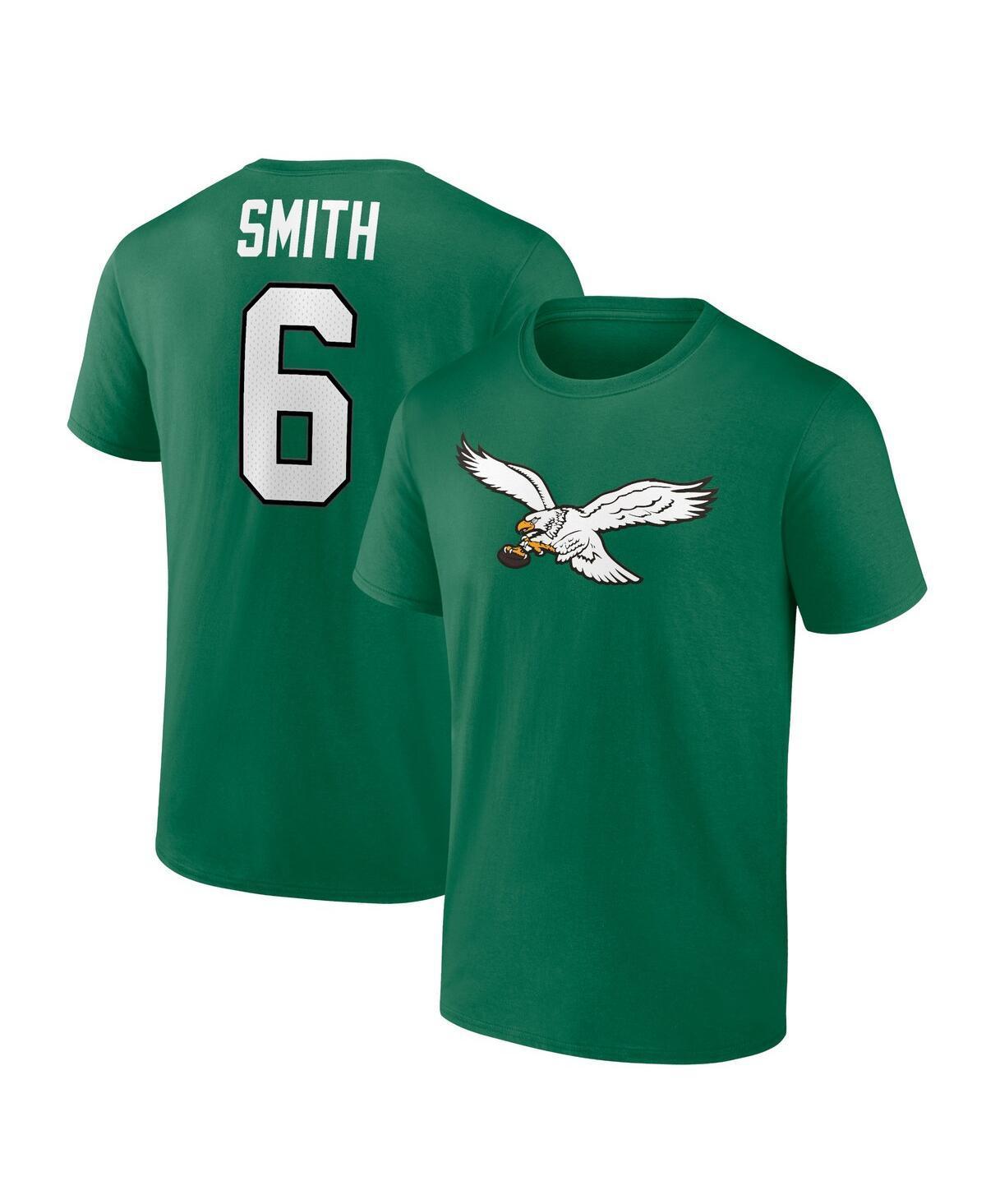 Mens Fanatics DeVonta Smith Kelly Green Philadelphia Eagles Alternate Icon Player Name and Number T-shirt Product Image