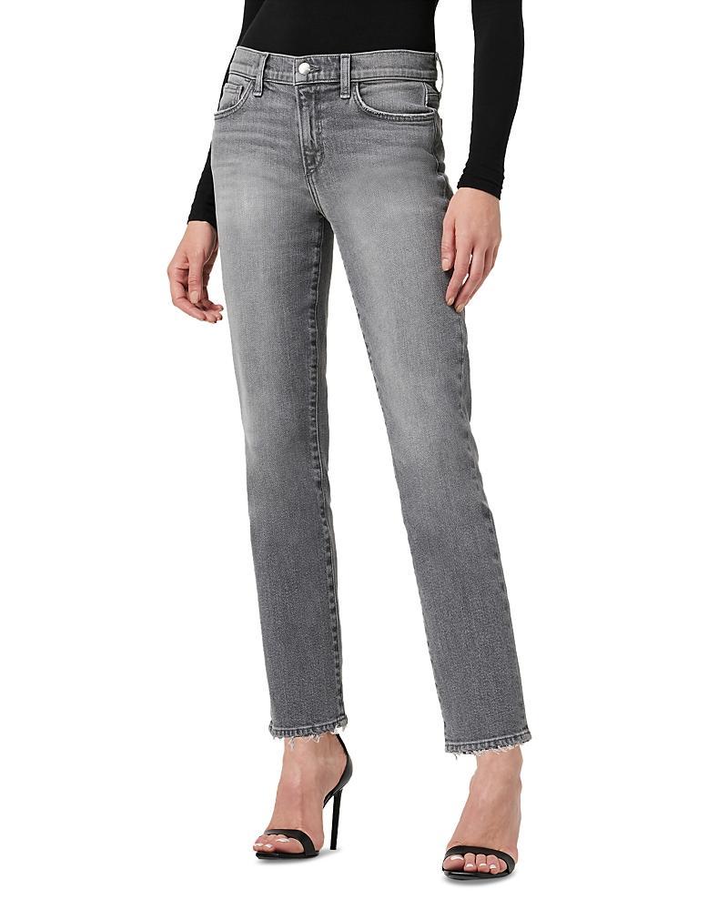 Womens Lara Straight-Leg Razor-Hem Jeans Product Image