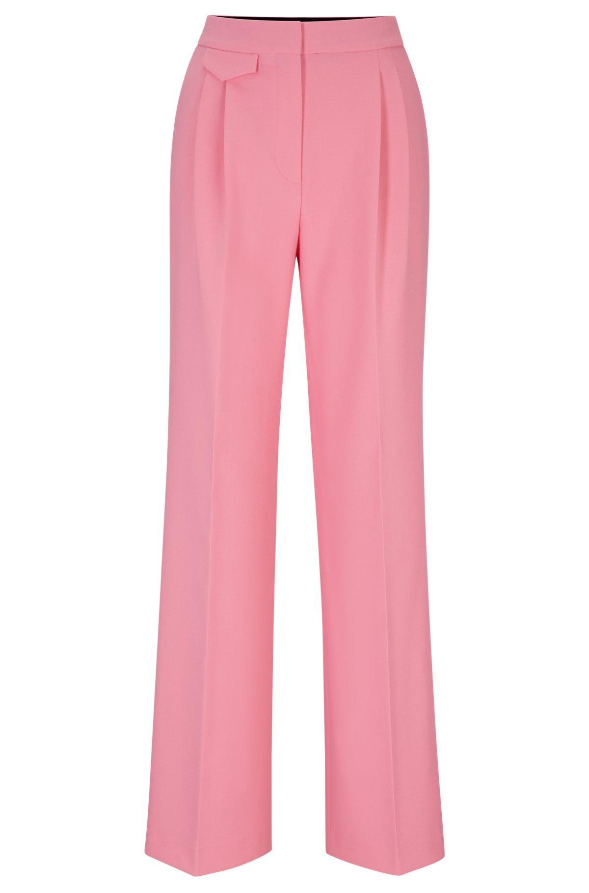 Relaxed-fit trousers in stretch fabric with front pleats Product Image