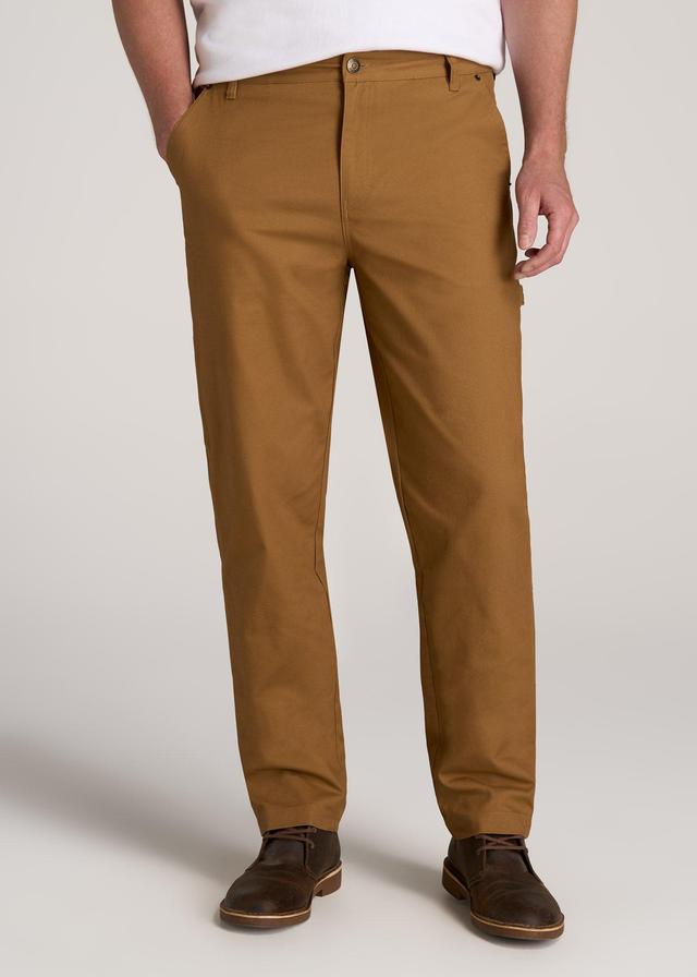 LJ&S Stretch Canvas REGULAR-FIT Carpenter's Pants for Tall Men in Dusty Brown Male Product Image