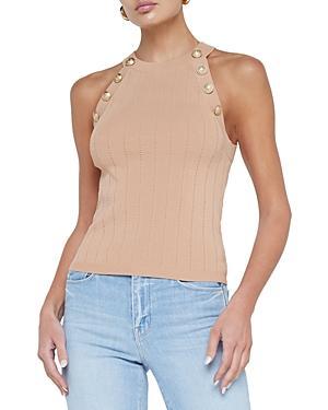 Rosemary Button Tank In Toffee Product Image