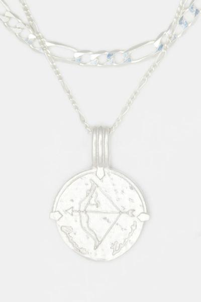 Deux Lions Jewelry Sterling Silver Sicilian Zodiac Layered Necklace Womens at Urban Outfitters Product Image