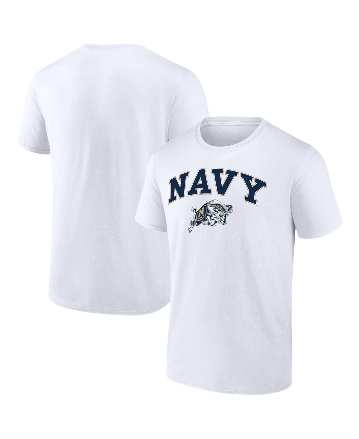 Mens Fanatics White Navy Midshipmen Campus T-shirt Product Image