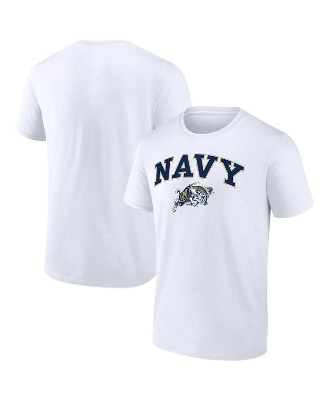 Mens Fanatics White Navy Midshipmen Campus T-shirt Product Image