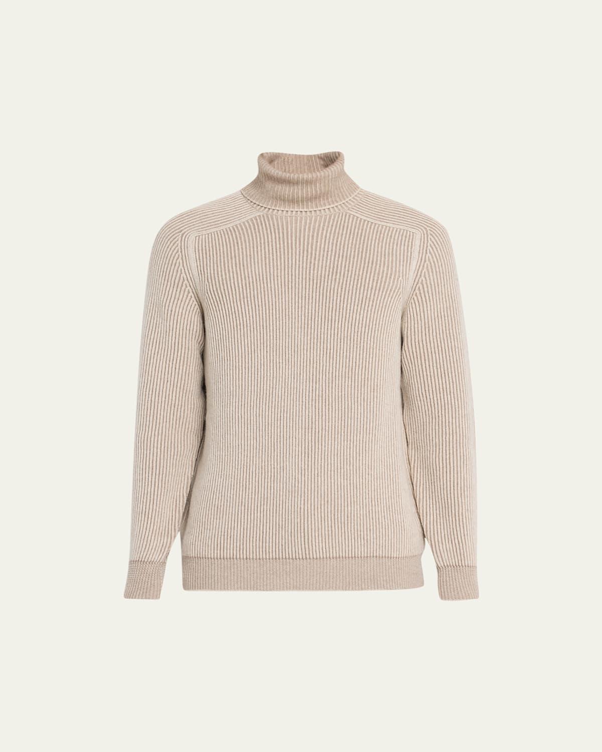 Mens Dinghy Cashmere Ribbed Turtleneck Sweater Product Image