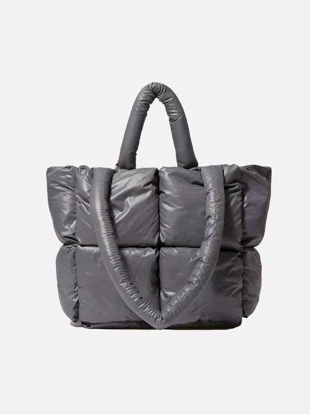 Solid Color Down-Filled Quilted Bag Female Product Image