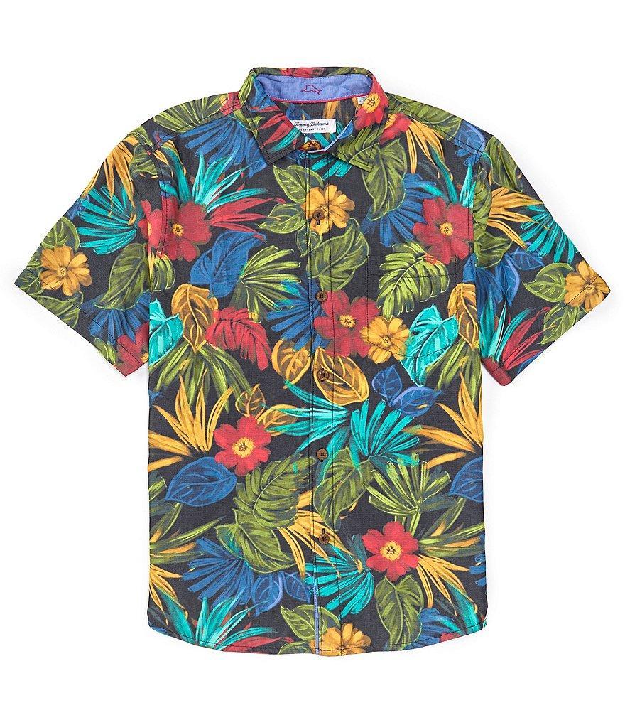 Tommy Bahama Big & Tall IslandZone Coconut Point Vivid Tropics Short Sleeve Woven Shirt Product Image