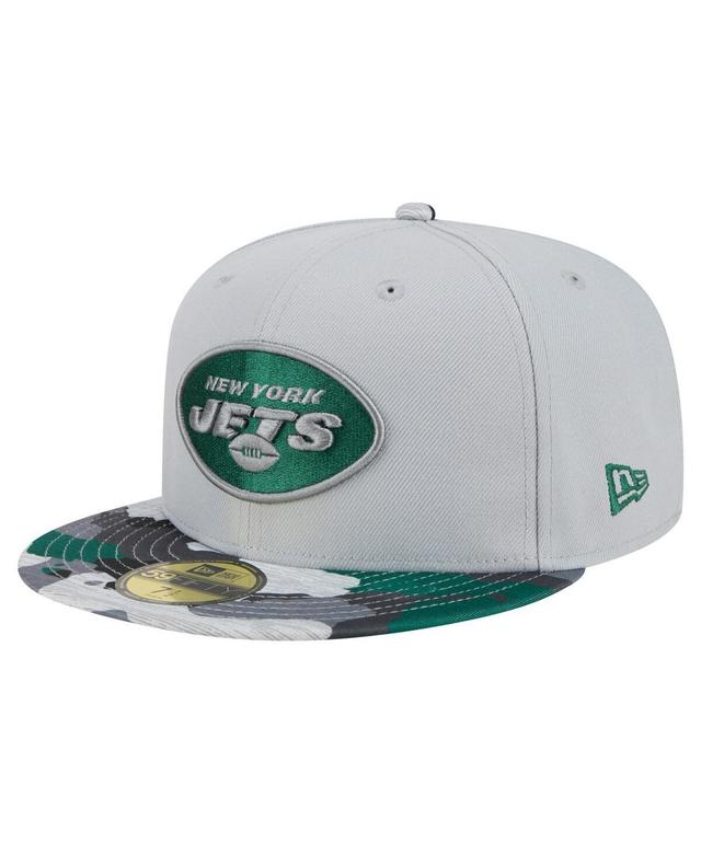 Mens New Era Gray New York Jets Active Camo 59FIFTY Fitted Hat Product Image