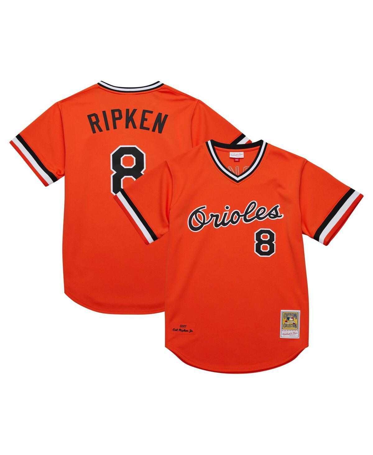 Mens Mitchell & Ness Cal Ripken Jr. Baltimore Orioles 2001 Cooperstown Collection Authentic Throwback Jersey Product Image