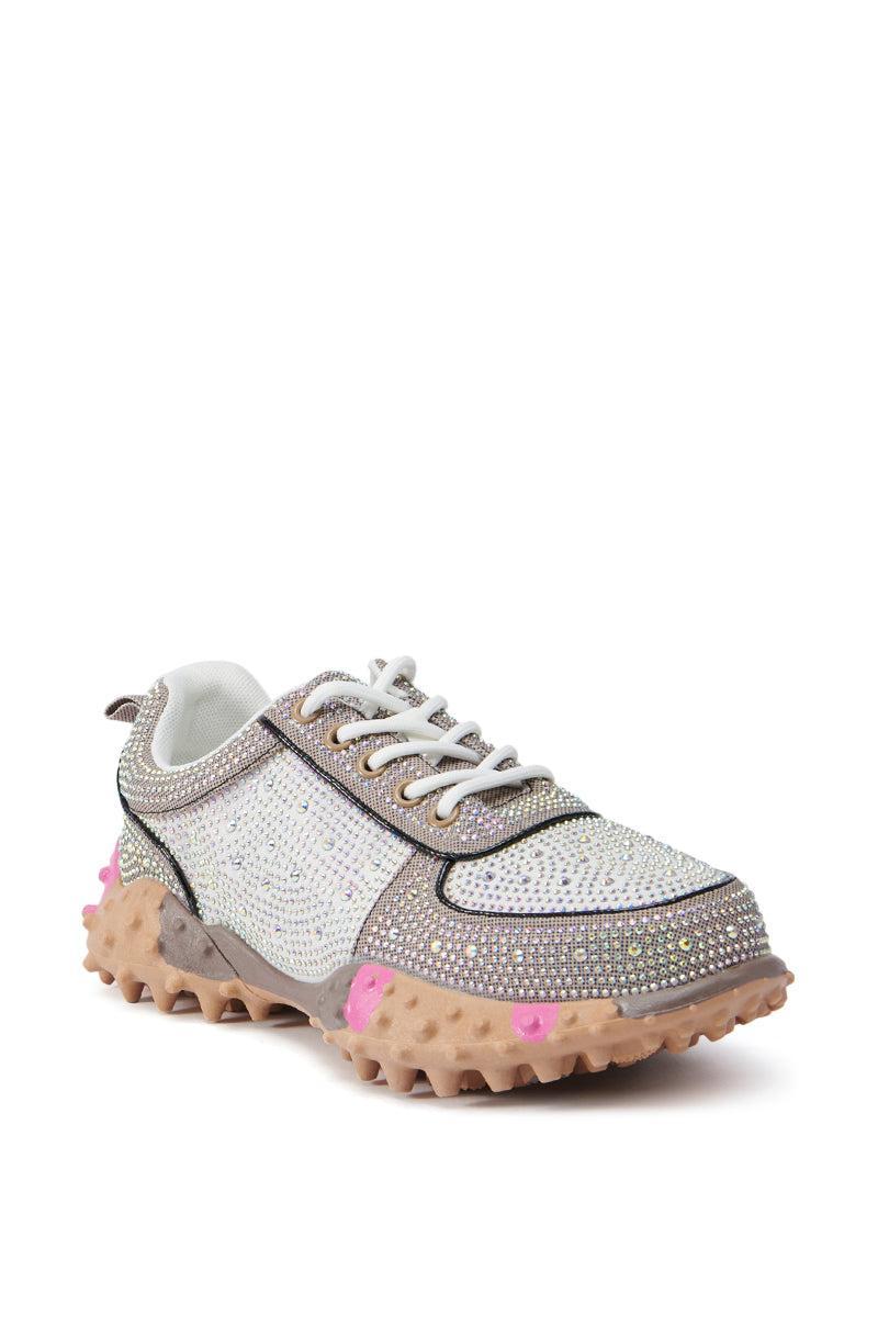 AZALEA WANG ISABEAU BROWN MULTI SNEAKER Product Image