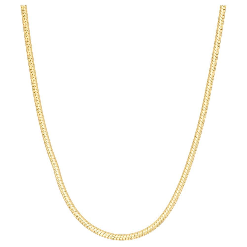 Jordan Blue 14k Gold Over Silver Snake Chain Necklace, Womens Yellow Product Image