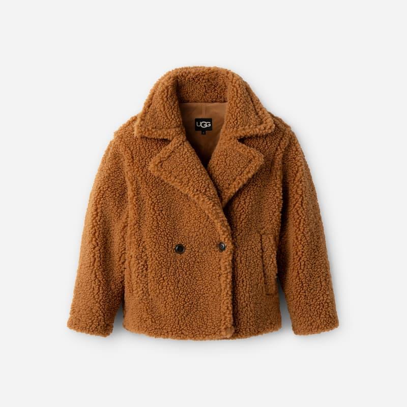 UGG Womens Gertrude Short Teddy Coat Faux Fur Product Image