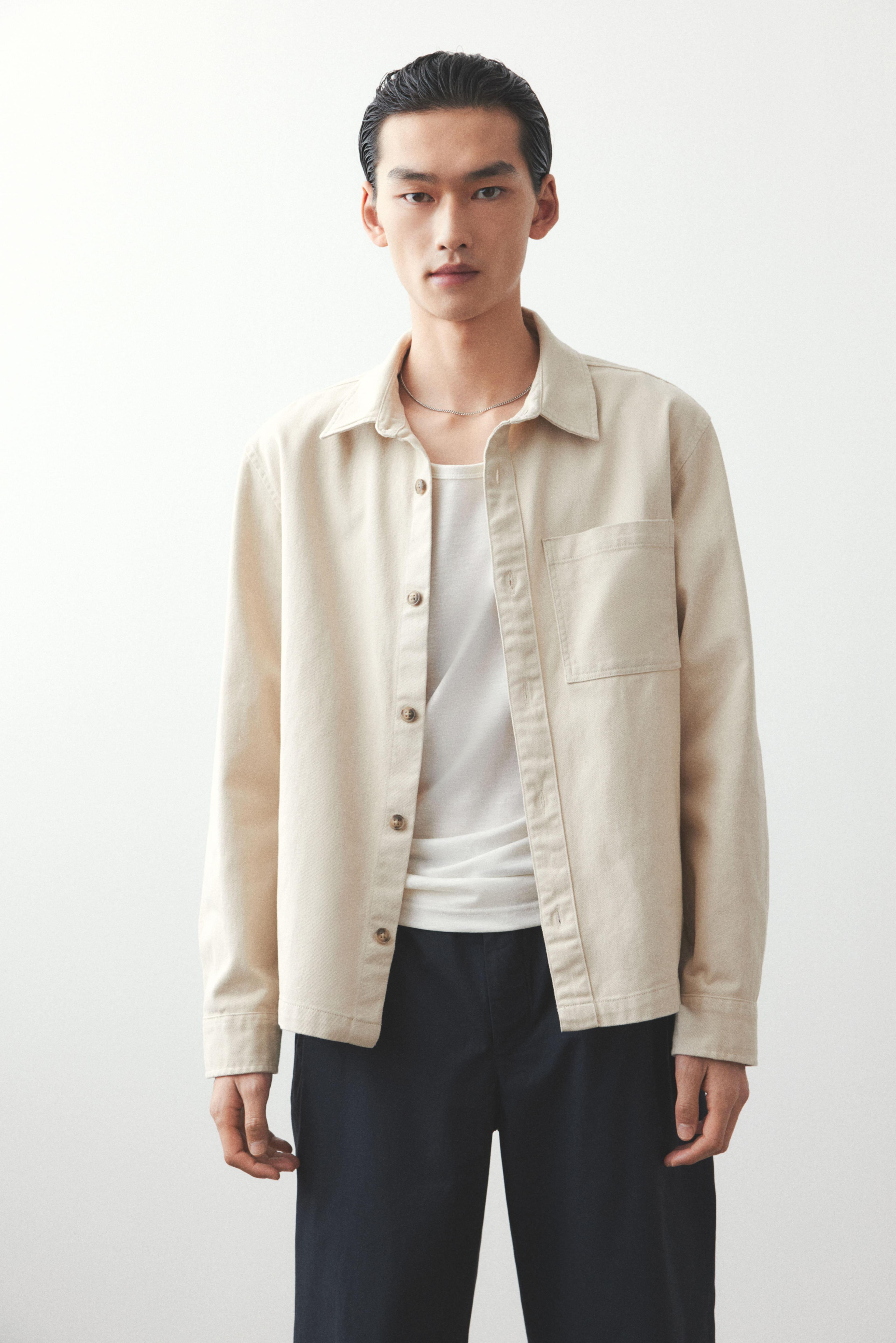 Regular Fit Cotton twill overshirt Product Image