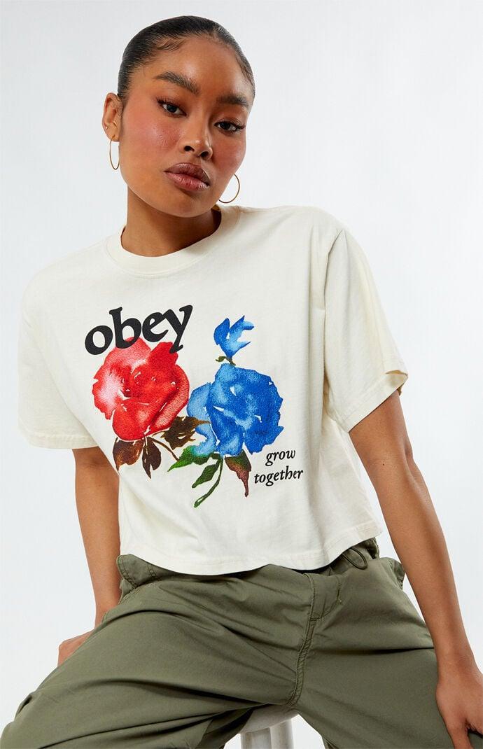 Obey Women's Grow Together Cropped T-Shirt Product Image