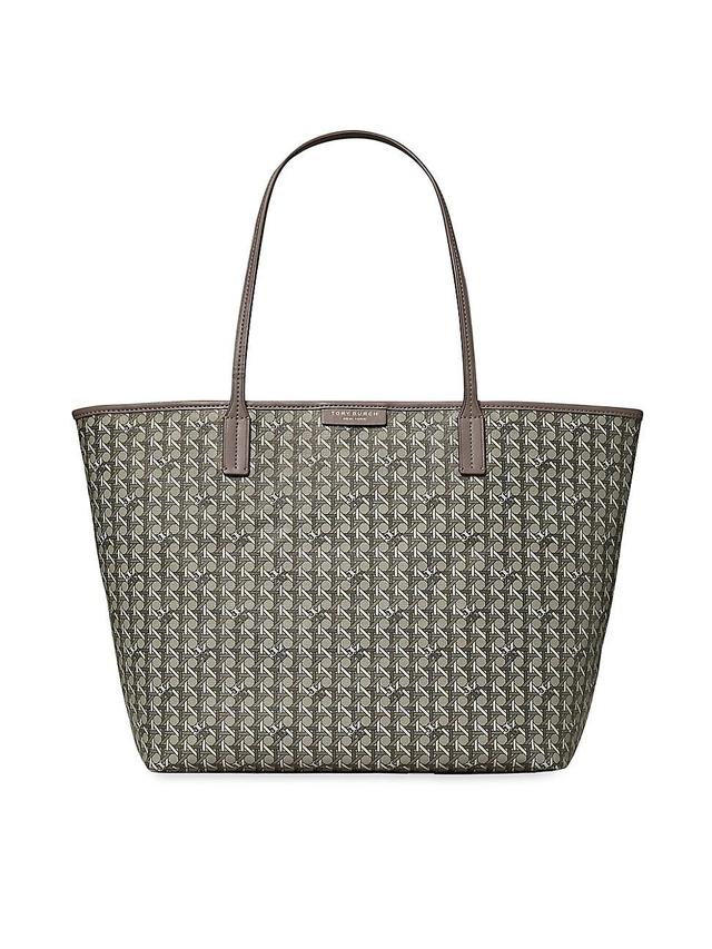 Womens Ever-Ready Basketweave Print Tote Bag Product Image