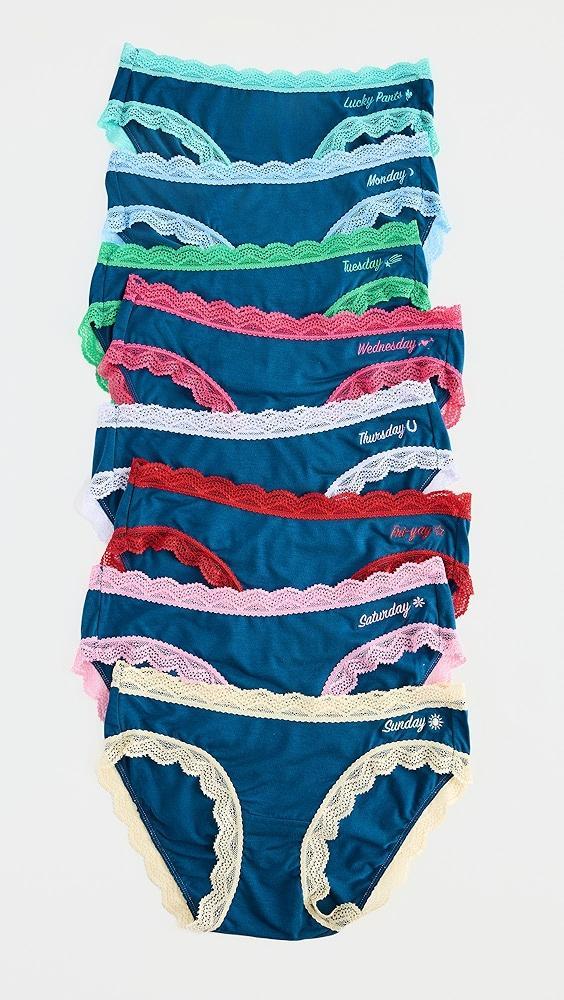 Stripe & Stare Original Knicker Eight Pack - Days | Shopbop Product Image