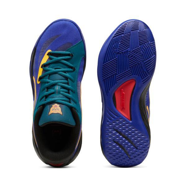 PUMA All-Pro NITROâ¢ Crowd Craze Men's Basketball Shoes in Lapis Lazuli/Cold Green/Black Product Image