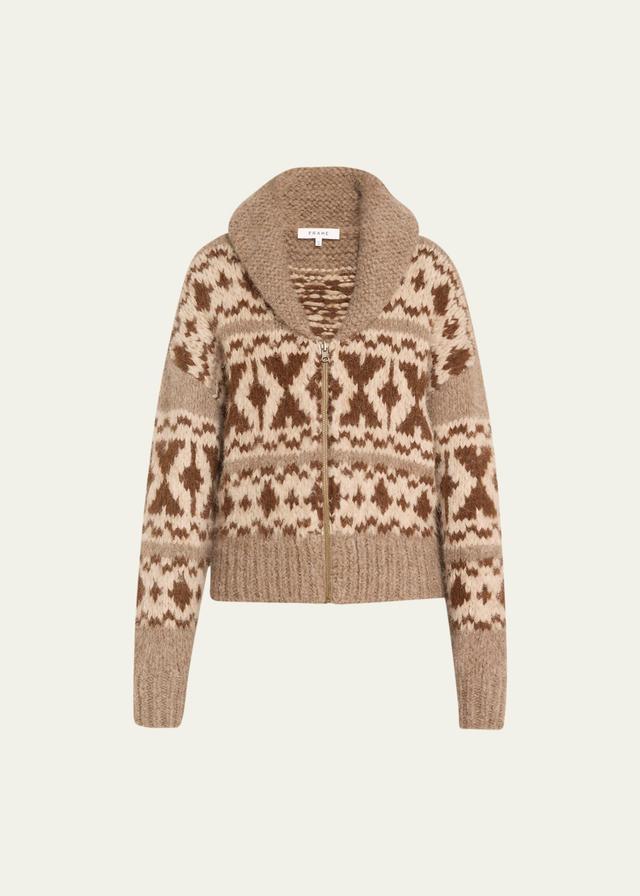 Fairisle Zip-Front Sweater Product Image