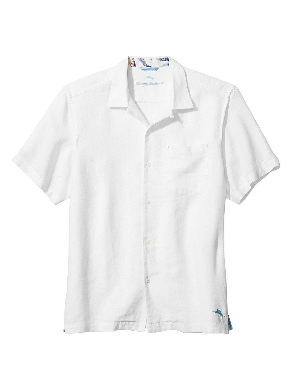 Mens Sea Glass Linen Shirt Product Image