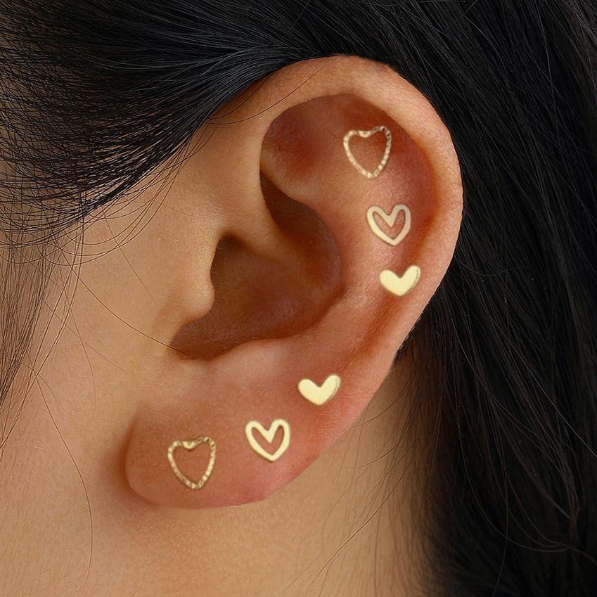 Heart Alloy Stud Earring Product Image