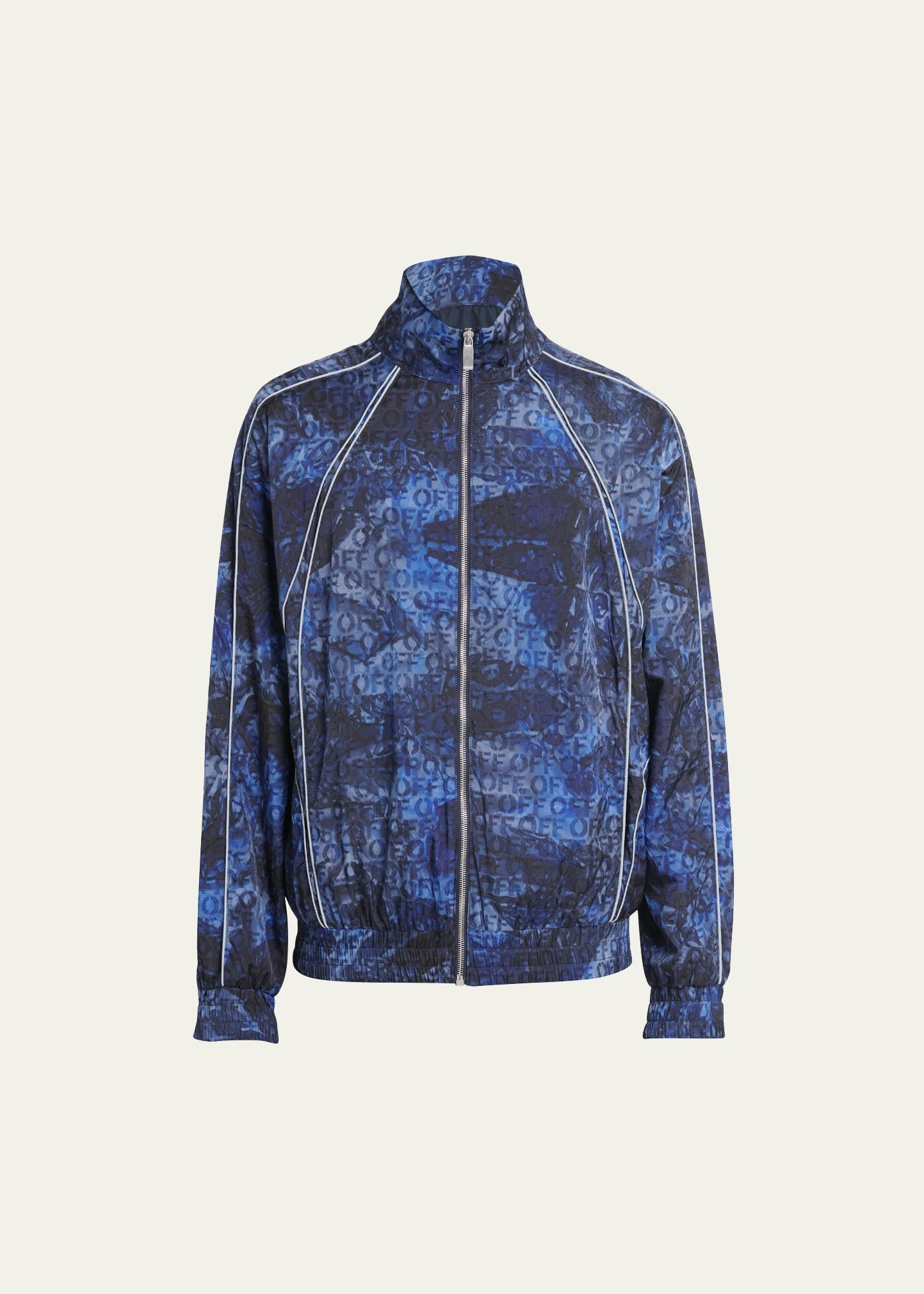 Mens Nylon Allover Off Windbreaker Jacket Product Image