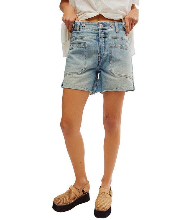 Free People Palmer Mid Rise Denim Shorts Product Image