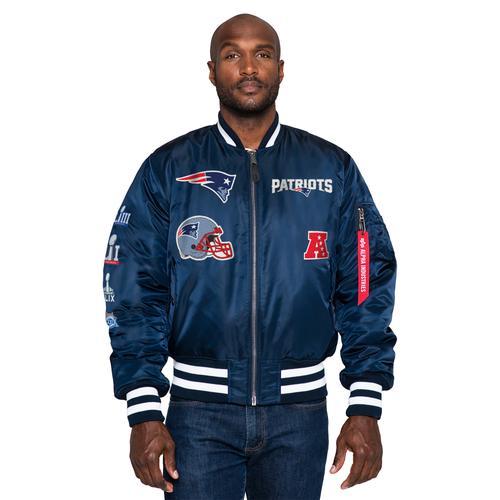 New Era Mens New Era Patriots Alpha Satin Jacket - Mens Product Image