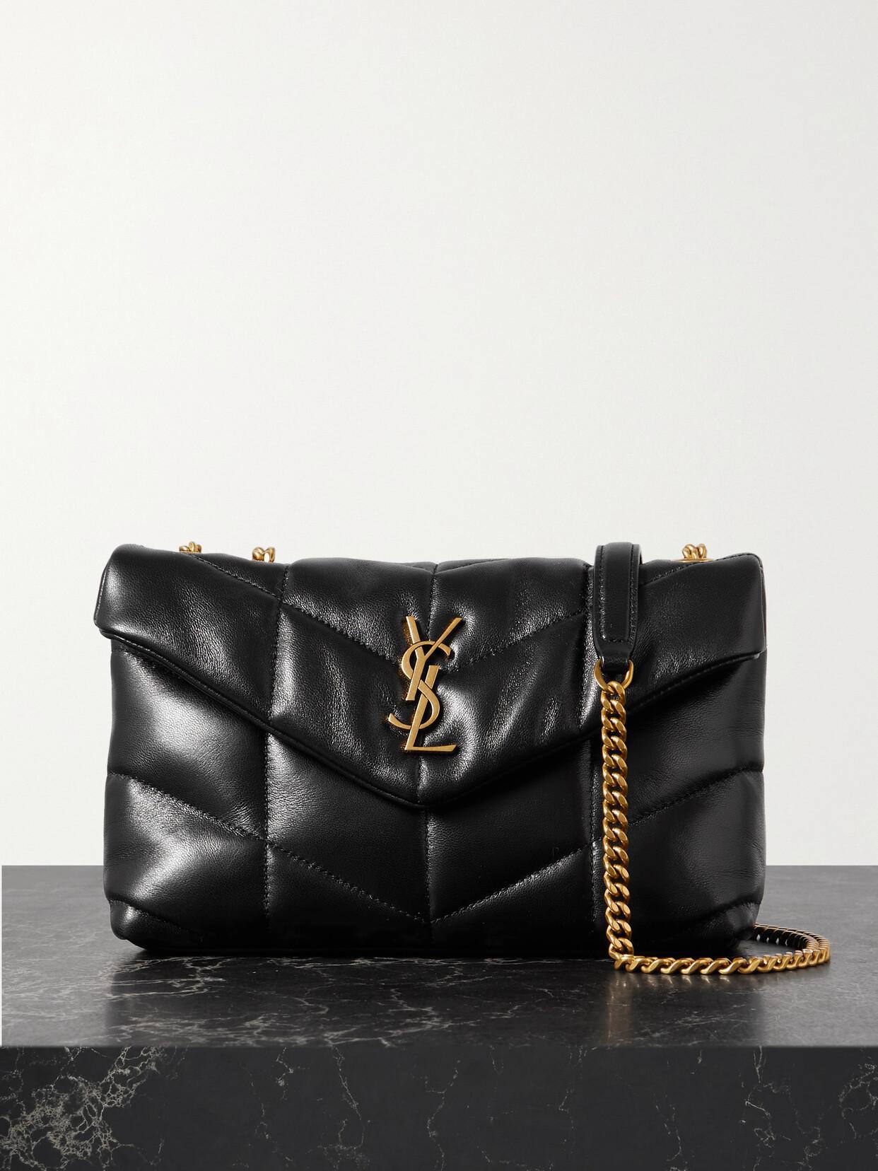 SAINT LAURENT Puffer Toy Quilted Leather Shoulder Bag In Black Product Image