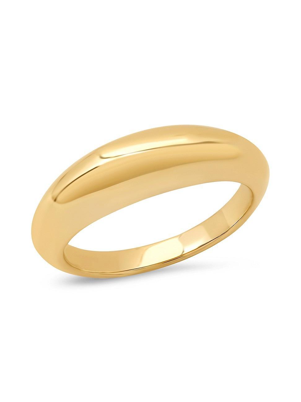 Womens 14K Yellow Gold Solid Domed Ring Product Image