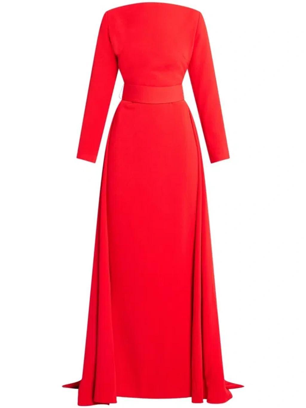 SOLACE LONDON Shayla Maxi Dress In Red Product Image