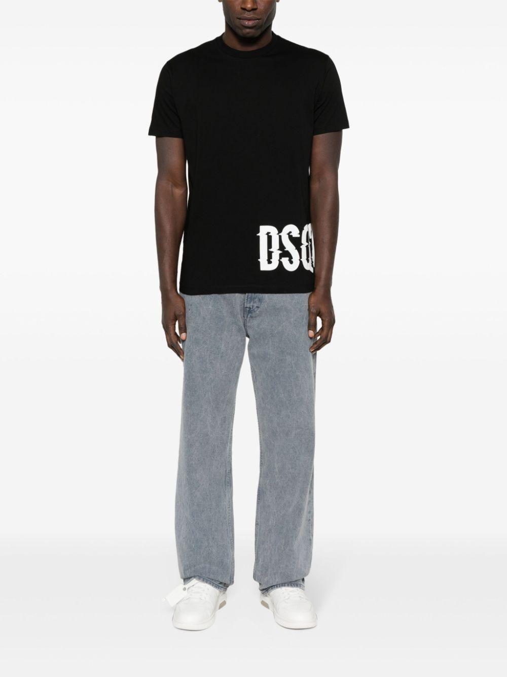 DSQUARED2 Logo-print Cotton T-shirt In Black Product Image