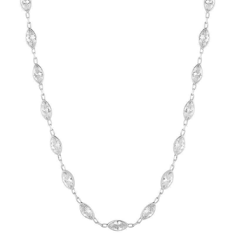 Sunkissed Sterling Cubic Zirconia Choker Necklace, Womens Gold Tone Product Image