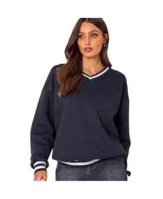 Womens Caryn oversized v neck sweatshirt Product Image