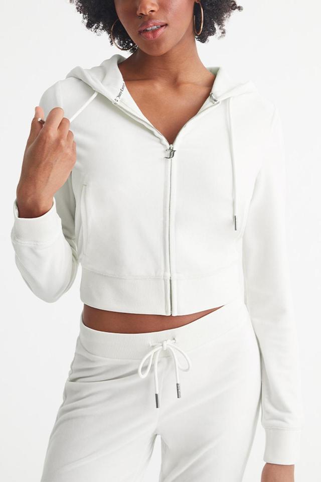 Juicy Couture Womens OG Big Bling Velour Zip-Up Hoodie Product Image