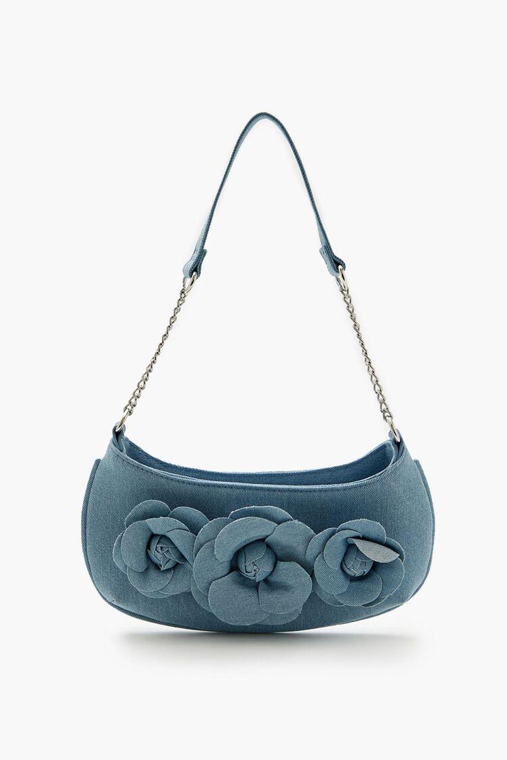 Denim Rosette Shoulder Bag | Forever 21 Product Image