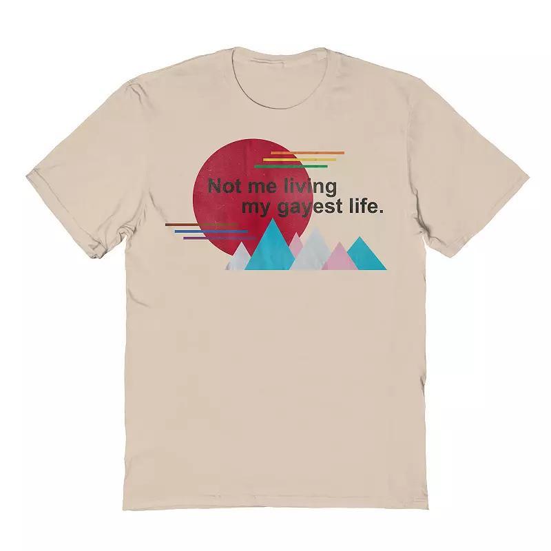 Mens COLAB89 by Threadless Not Me Living Pride Graphic Tee Brown Product Image