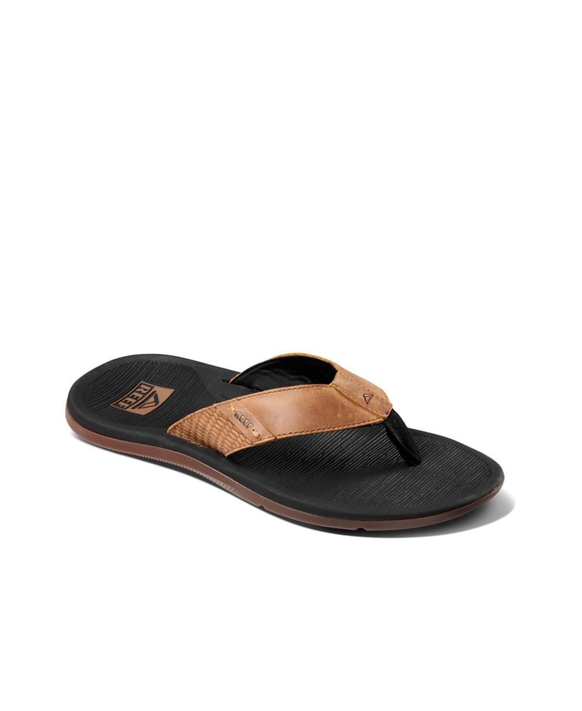 Reef Men's Santa Ana LE Sandals  - Black/Tan - Size: 11 Product Image