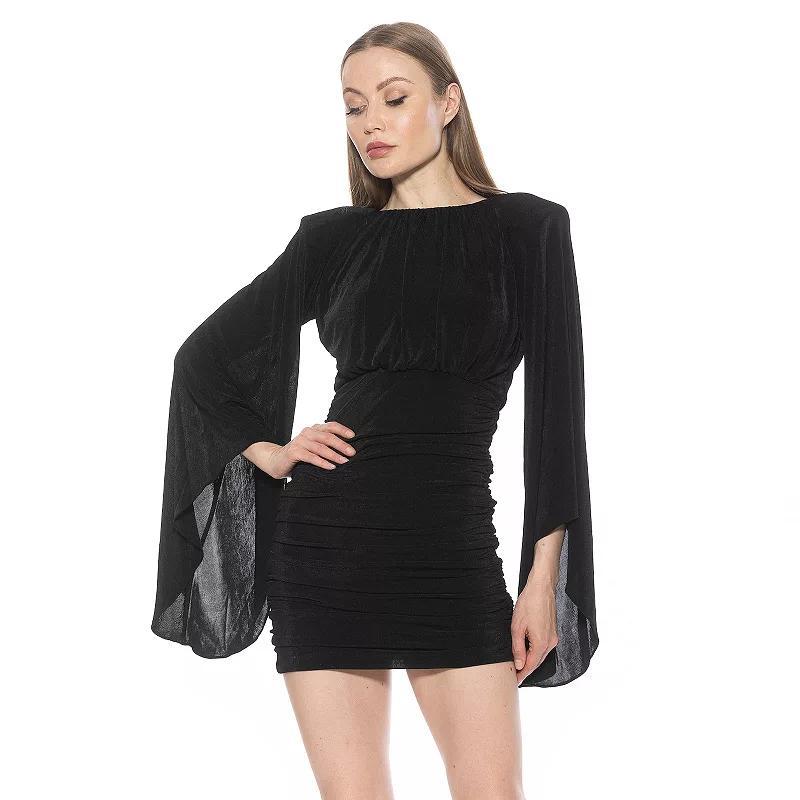 Womens ALEXIA ADMOR Sibyl Draped Sleeve Ruched Mini Dress Product Image