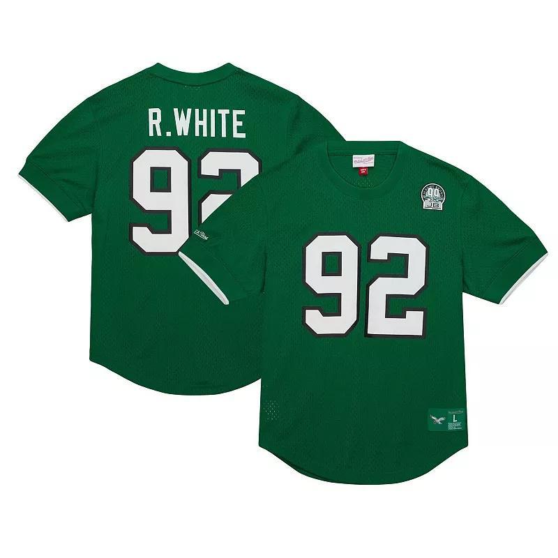 Mens Mitchell & Ness Reggie White Kelly Philadelphia Eagles Retired Player Name & Number Mesh Top Product Image