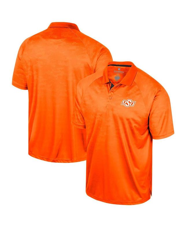 Mens Colosseum Orange Oklahoma State Cowboys Honeycomb Raglan Polo Product Image