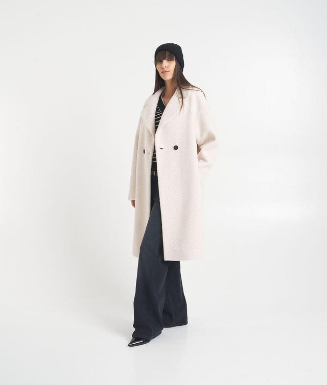 Faux wool coat in bouclè Product Image