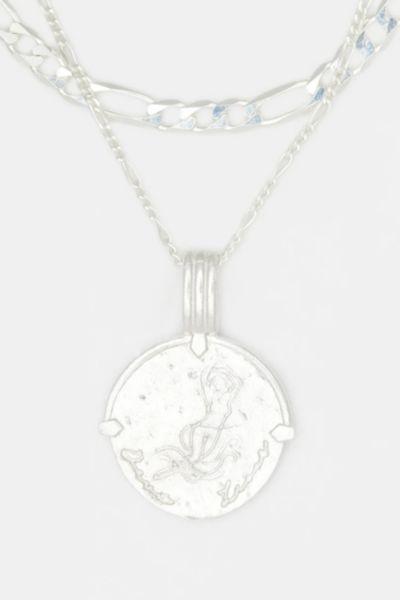 Deux Lions Jewelry Sterling Silver Sicilian Zodiac Layered Necklace Womens at Urban Outfitters Product Image