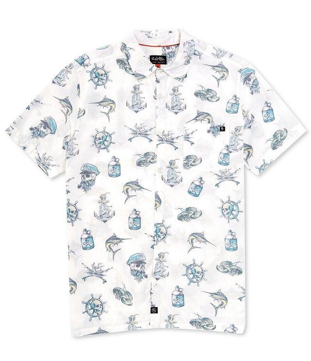 Salt Life Short Sleeve Tell No Tales Reverse Print Woven Shirt Product Image