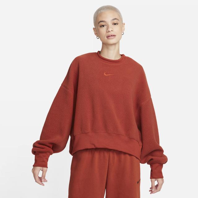 Women's Nike Sportswear Plush Oversized Crew-Neck Mod Crop Sweatshirt Product Image